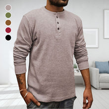 Laden Sie das Bild in den Galerie-Viewer, Einfarbiges T-Shirt Unterhemd Langarmpolo