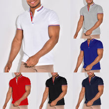 Laden Sie das Bild in den Galerie-Viewer, Einfarbiges Poloshirt mit Reverskragen