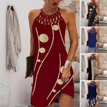 Laden Sie das Bild in den Galerie-Viewer, Sexy Schulterfreies Bedrucktes Partykleid