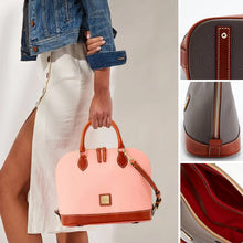 Laden Sie das Bild in den Galerie-Viewer, Muscheltasche aus Leder mit Reißverschluss