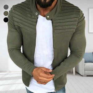 Stilvolle Einfarbige Faltenjacke
