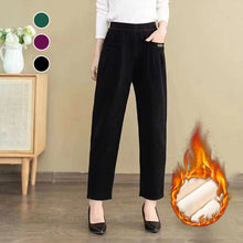 Laden Sie das Bild in den Galerie-Viewer, Einfarbige Lockere Samthose für Damen