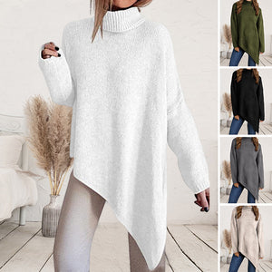 Unregelmäßiger Rollkragenpullover