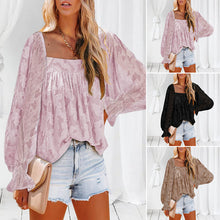 Laden Sie das Bild in den Galerie-Viewer, Langarmshirts für Damen mit quadratischem Ausschnitt