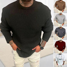 Laden Sie das Bild in den Galerie-Viewer, Einfarbiger Pullover mit Rundhalsausschnitt