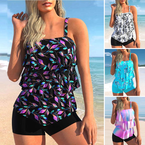 Bedruckter Boxerrock-Bikini