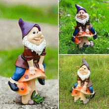 Laden Sie das Bild in den Galerie-Viewer, Kreatives Pilz-Zwerg-Gartenornament