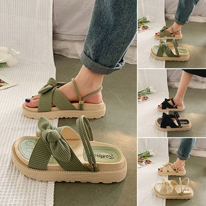 Elegante Schleifensandalen mit Plateausohle für Damen