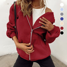 Laden Sie das Bild in den Galerie-Viewer, Übergroßes Damen-Sweatshirt mit Kapuze