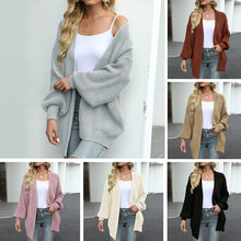 Laden Sie das Bild in den Galerie-Viewer, Klobige Strickjacke mit Ballonärmeln