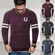 Laden Sie das Bild in den Galerie-Viewer, Herren gestreifter Briefpullover