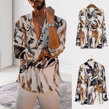 Laden Sie das Bild in den Galerie-Viewer, Büro Langarmes bedrucktes Hemd