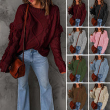 Laden Sie das Bild in den Galerie-Viewer, Pullover Strickpullover mit Rundhalsausschnitt