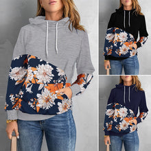Laden Sie das Bild in den Galerie-Viewer, Langarmiges Sweatshirt mit Kapuze und hohem Ausschnitt
