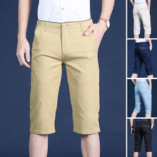 Laden Sie das Bild in den Galerie-Viewer, Elastische Faltenfreie Mittelgroße Anzughose für Herren aus Eisseide