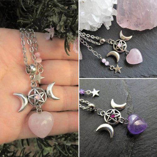 Einzigartige Halskette mit Stern- und Monddesign