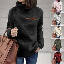 Laden Sie das Bild in den Galerie-Viewer, Thermopullover mit Rollkragen und Reißverschluss