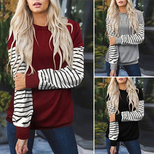 Laden Sie das Bild in den Galerie-Viewer, Einfarbiges Langarm-T-Shirt mit Rundhalsausschnitt