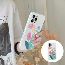 Laden Sie das Bild in den Galerie-Viewer, Niedliche Blumen-iPhone-Hülle mit Telefon-Lanyard