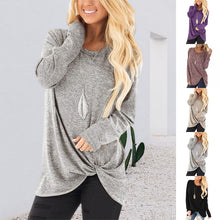 Laden Sie das Bild in den Galerie-Viewer, Neues Twist-T-Shirt mit Rundhalsausschnitt