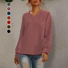 Laden Sie das Bild in den Galerie-Viewer, Einfarbiges Cord-T-Shirt