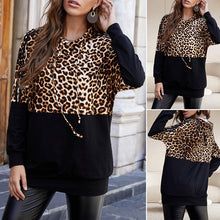 Laden Sie das Bild in den Galerie-Viewer, Sweatshirt mit Leopardenmuster