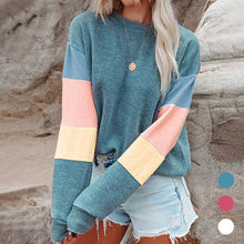 Laden Sie das Bild in den Galerie-Viewer, Kontrast-Sweatshirt mit Rundhalsausschnitt