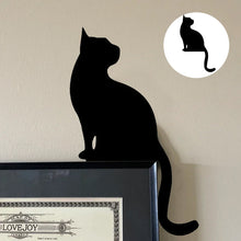 Laden Sie das Bild in den Galerie-Viewer, Türschwellenschild mit schwarzer Katze zu Halloween