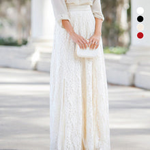 Laden Sie das Bild in den Galerie-Viewer, Einfarbiger Eleganter Spitzenrock