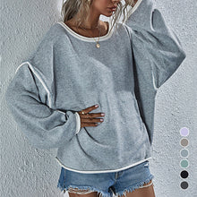 Laden Sie das Bild in den Galerie-Viewer, Lockerer Strickpullover mit Rundhalsausschnitt