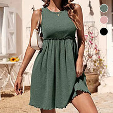 Laden Sie das Bild in den Galerie-Viewer, Gestricktes plissiertes Trägerkleid mit hoher Taille