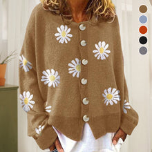 Laden Sie das Bild in den Galerie-Viewer, Süße Strickjacke mit Gänseblümchen