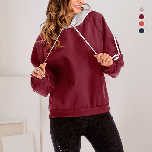 Einfarbiger Kapuzenpullover