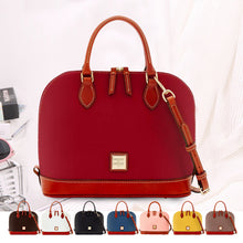 Laden Sie das Bild in den Galerie-Viewer, Muscheltasche aus Leder mit Reißverschluss