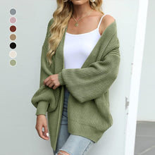 Laden Sie das Bild in den Galerie-Viewer, Klobige Strickjacke mit Ballonärmeln
