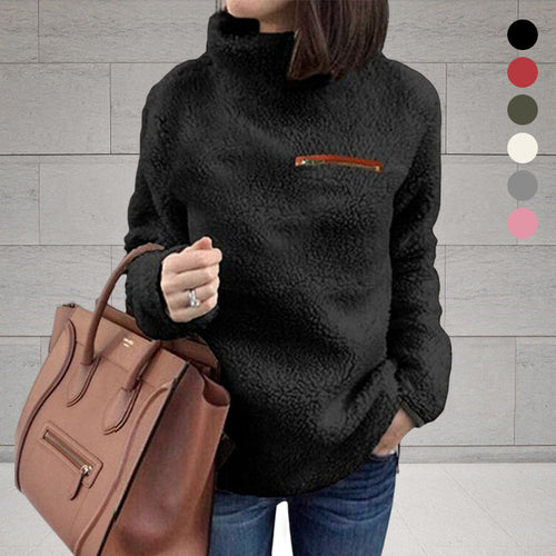 Thermopullover mit Rollkragen und Reißverschluss