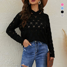 Laden Sie das Bild in den Galerie-Viewer, Modischer Pullover mit Ausschnitten