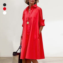Laden Sie das Bild in den Galerie-Viewer, Locker geschnittenes Hemdkleid