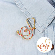 Laden Sie das Bild in den Galerie-Viewer, EKG und Stethoskop Mini-Brosche