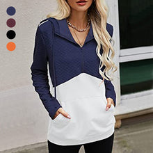 Laden Sie das Bild in den Galerie-Viewer, Kapuzen-Sweatshirt mit Reißverschluss und Tasche