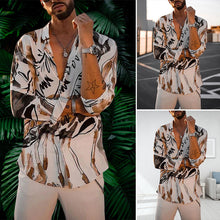 Laden Sie das Bild in den Galerie-Viewer, Büro Langarmes bedrucktes Hemd