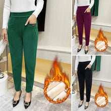 Laden Sie das Bild in den Galerie-Viewer, Einfarbige Lockere Samthose für Damen