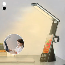 Laden Sie das Bild in den Galerie-Viewer, Multifunktionale Schreibtischlampe mit Uhr und Schnellladegerät