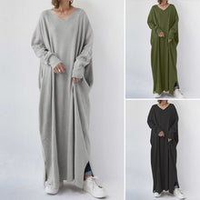 Laden Sie das Bild in den Galerie-Viewer, Urbanes übergroßes Langärmelkleid von lässigem Stil