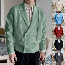 Laden Sie das Bild in den Galerie-Viewer, Vollfarbige geknöpfte Strickjacke