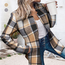 Laden Sie das Bild in den Galerie-Viewer, Trendiger Karierter Mantel
