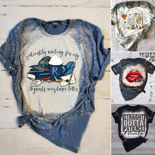 Laden Sie das Bild in den Galerie-Viewer, Stylisches Bedrucktes T-Shirt Mit Rundhalsausschnitt