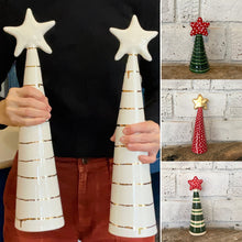 Laden Sie das Bild in den Galerie-Viewer, Wunderliche weihnachtliche fröhliche Kunst-Weihnachtsbaumdekoration aus Keramik