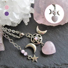 Laden Sie das Bild in den Galerie-Viewer, Einzigartige Halskette mit Stern- und Monddesign