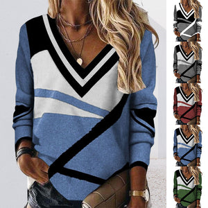 T-Shirt mit kontrastierendem geometrischem Aufdruck
